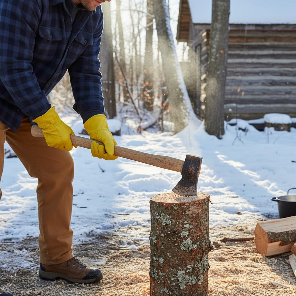 SKYDEER 100% Full Grain Deerskin Leather Winter Gloves for Men, Warm Work Gloves, Thermal Insulated Truck Driving Gloves - Image 8