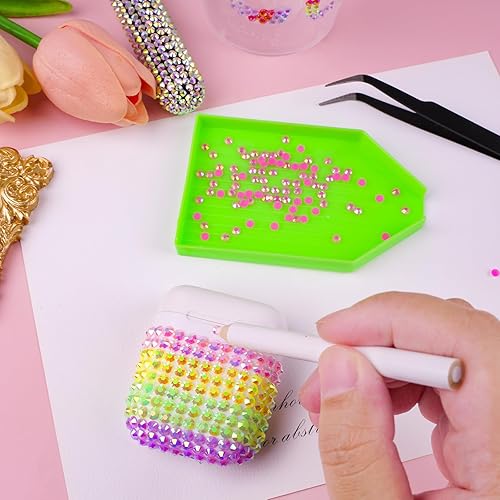 Miniatura 6 de Canvalite 1500 diamantes de imitación AB para uñas con pinzas de recogida y selector de diamantes de imitación para uñas, herramientas de arte de