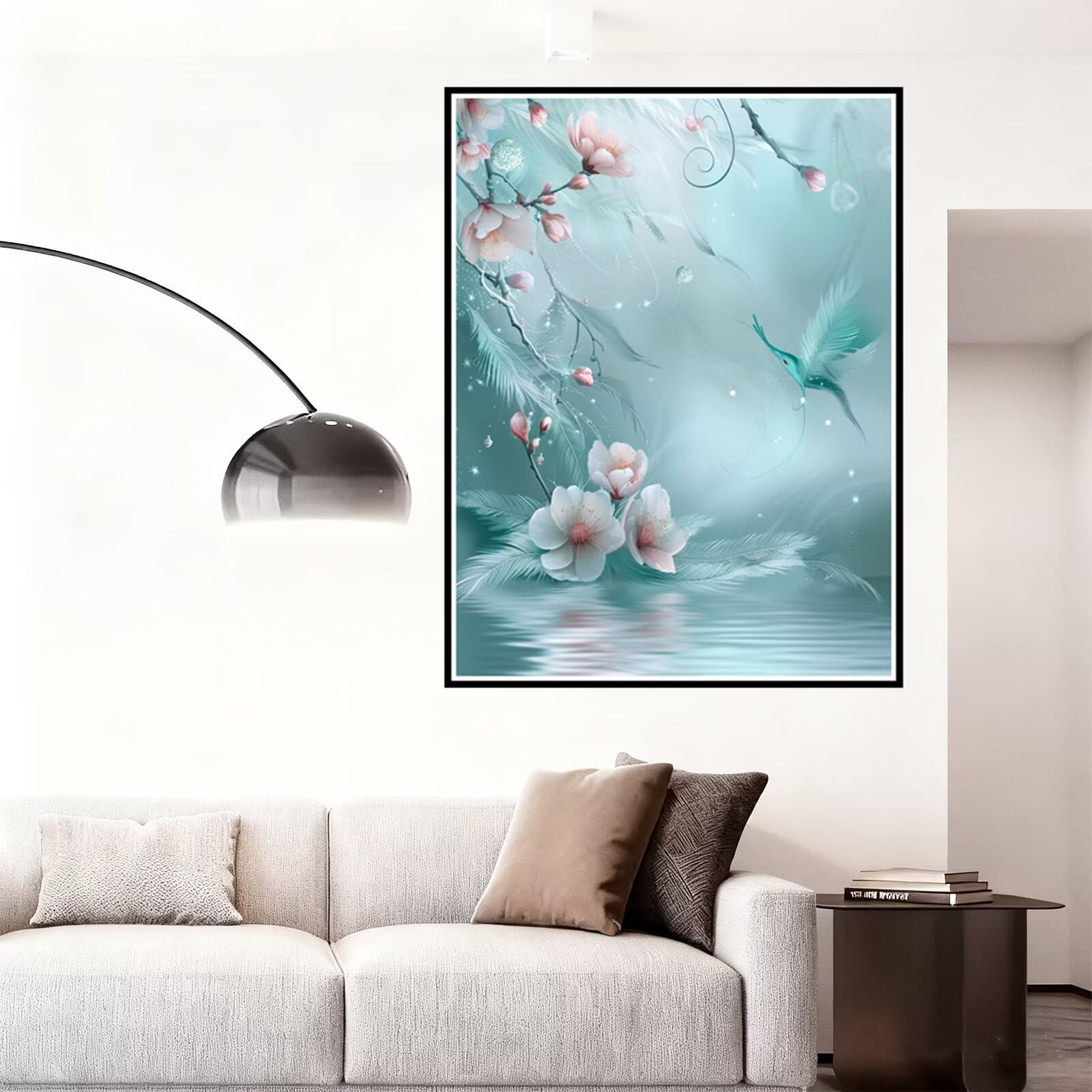 Diamentowe malowanie Plum Bossom Diamentowe malowanie, 5D Diamentowe rysunki DIY Dorosły, DIY Kryształ Diament Malarstwo Ścieg Krzyżowy, Prezenty, Wystrój Domu 80x100cm Powierzchnia Jeziora Z1-220