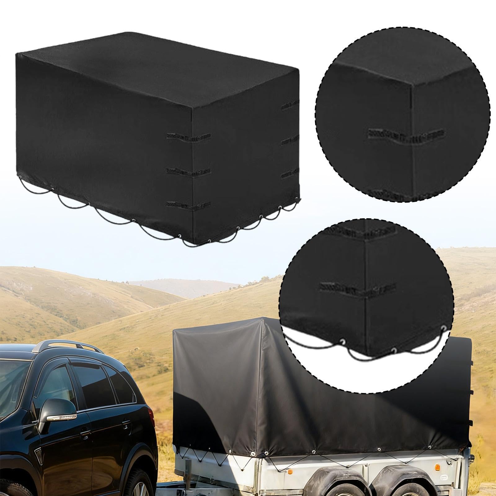 Fenteer Funda para Remolque Resistente Al Polvo Y Sol Fabricada en Oxford Protección contra Lluvia Y Viento para Plegable Y Fácil de Instalar Adecuad, 420d