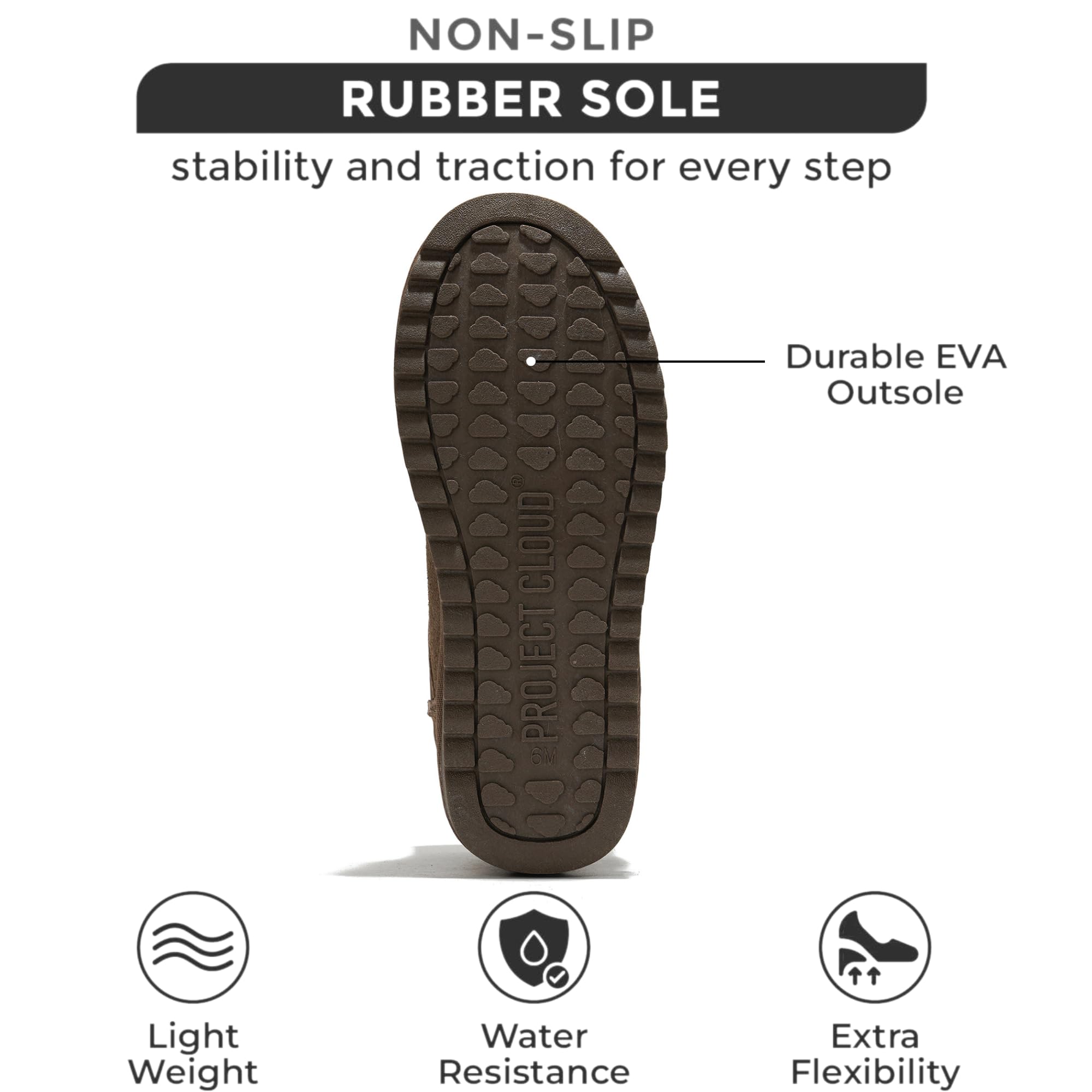 Project Cloud Genuine Suede Ankle Boots for Women - Water Resistant with Memory Foam Insole Winter Boots for Women - Trending Shoes & Comfortable Women's Ankle Boots (Hippy)