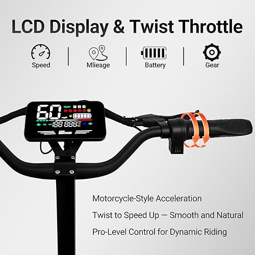 Miniatura 3 de Patinete eléctrico para adultos, 2800 W6000 W, velocidad máxima de 3552 MPH, batería de 10801800 Wh, rango de 3560 millas de alcance de 11 pulgadas,