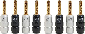 KnuKonceptz eKs BFA Style Banana Plugs - Set of 8-4 Pair