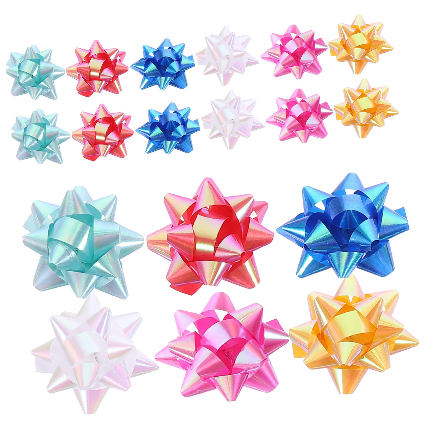 PRETYZOOM 5 Set di Fiocchi Natalizi con Corda da Tirare Eleganti Fiocchi da Imballaggio per Regali Fiocchi Decorativi per Le Vacanze 70 Pezzi*5