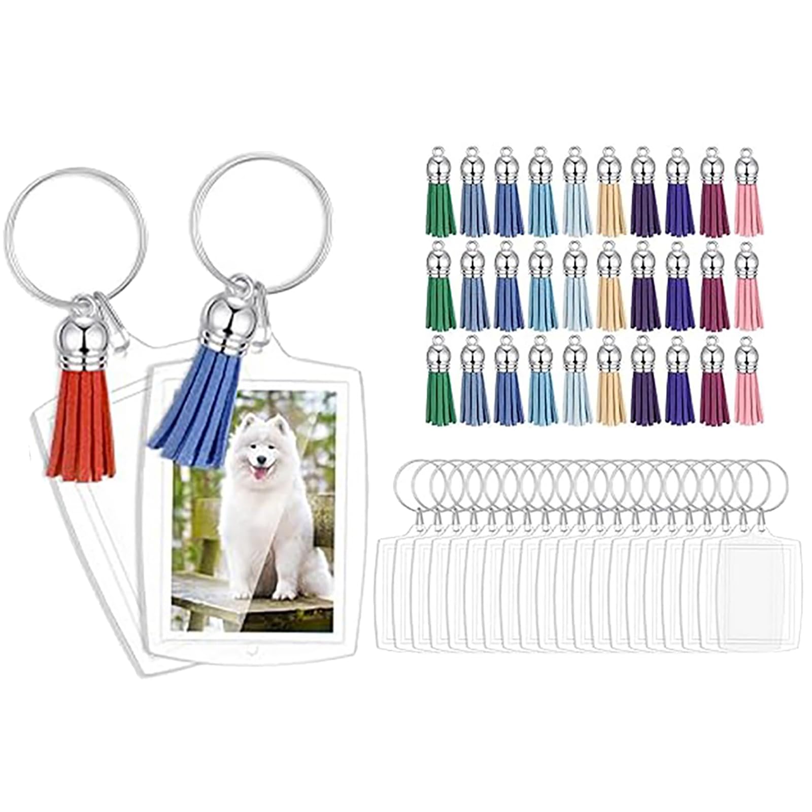 Vexandrie 40 Set portachiavi con inserto per immagini con nappe