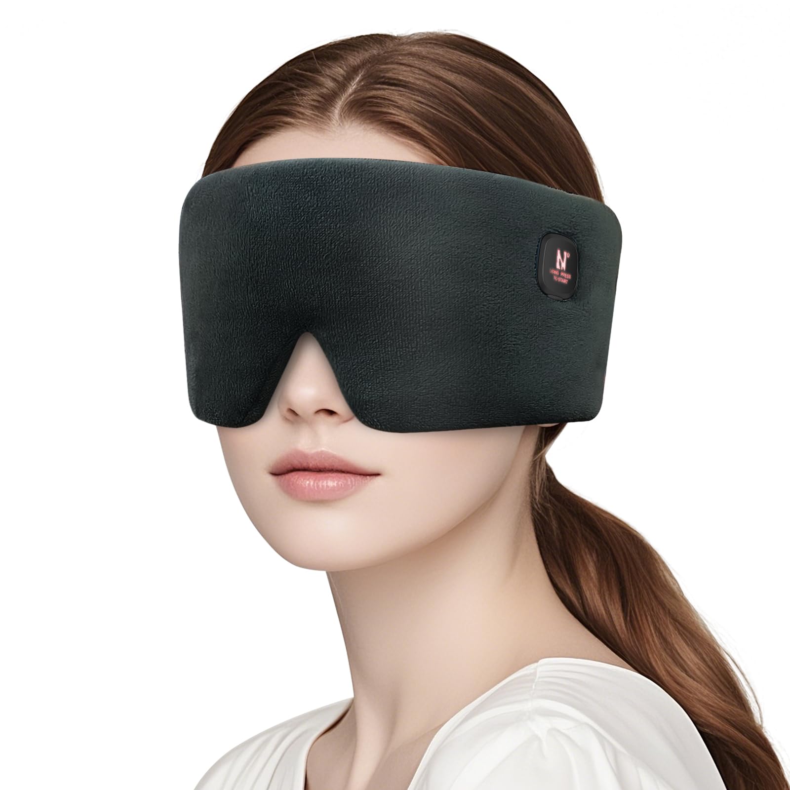 Heated Eye Mask Cordless Warm Eye Compress for Dry Eyes MGD Stye Blephartitis 2500mAh Electric Eye Heating Pad