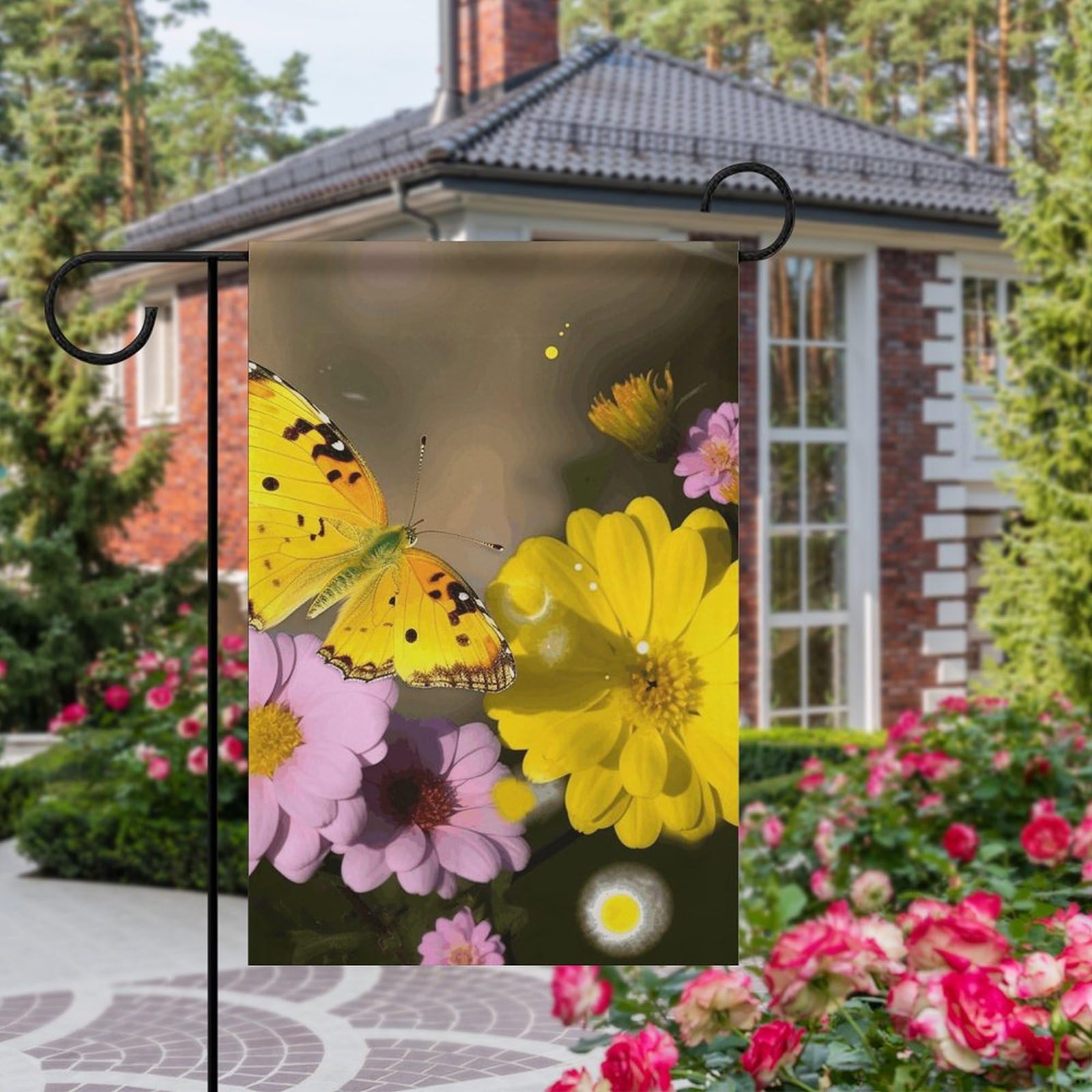 Bandera De Jardín De Arpillera De Bienvenida (12 X 18 Pulgad | Meses