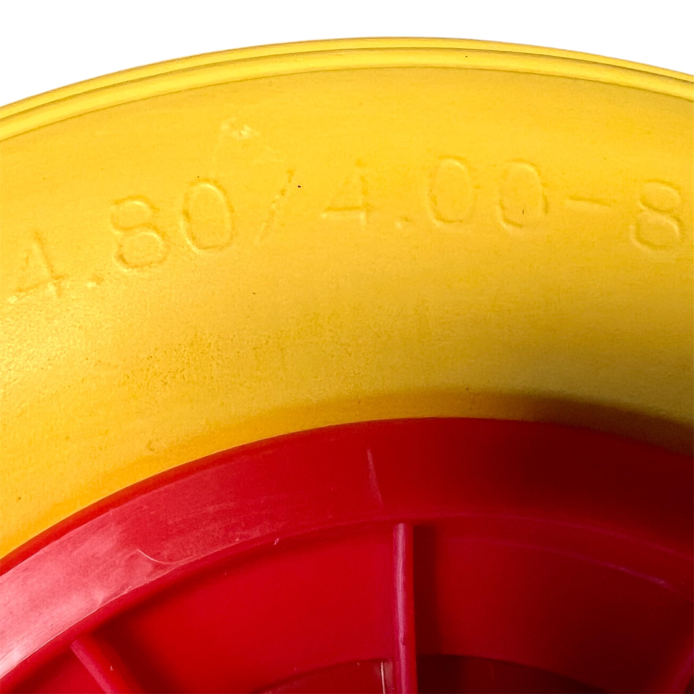 KOVA Schubkarrenrad 4.80/4.00-8 – Pannensicheres Vollgummirad, PU, 120 Kg Traglast, Kunststofffelge, Ø 380 Mm (2 Stück)