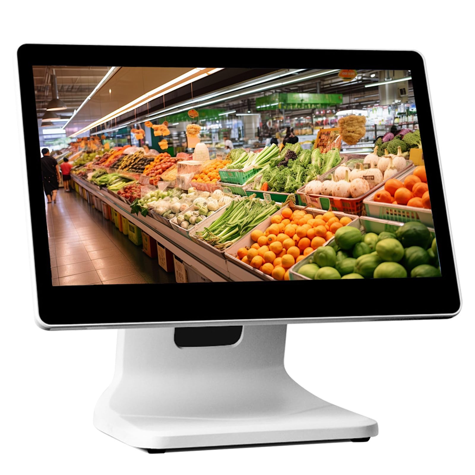i3 Windows 10, registratore di Cassa da 15,6 Pollici, Punto Vendita, 4 GB Sis Tema di Vendita e Schermo Personalizzato, Monitor Touchscreen, registratore di Cassa Intelligente per Negozi