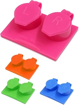 SPORTS WORLD VISION 4PC Flat Flip Top Contact Lens Cases | Colorful Travel Lens Solution Holders with L/R Compartments | Durable & Leakproof Storage Boxes for Soft & Hard Lenses Bulk Buy in Mix Color