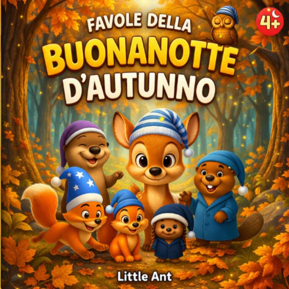 Favole della buonanotte d'Autunno 4+: 6 storie illustrate a colori (Favole della buonanotte - Le stagioni)