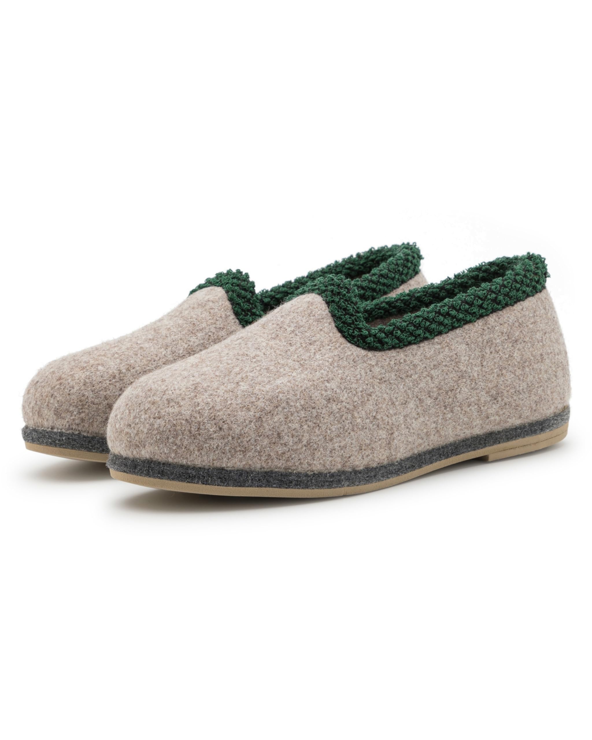 Pantoffelmann Pantuflas de fieltro con suela de goma I De fieltro de lana 70% o 100% I Gris I Tallas 37-51 I Pantuflastranspirables y antideslizantes I Pantuflas cálidas para hombre y mujer