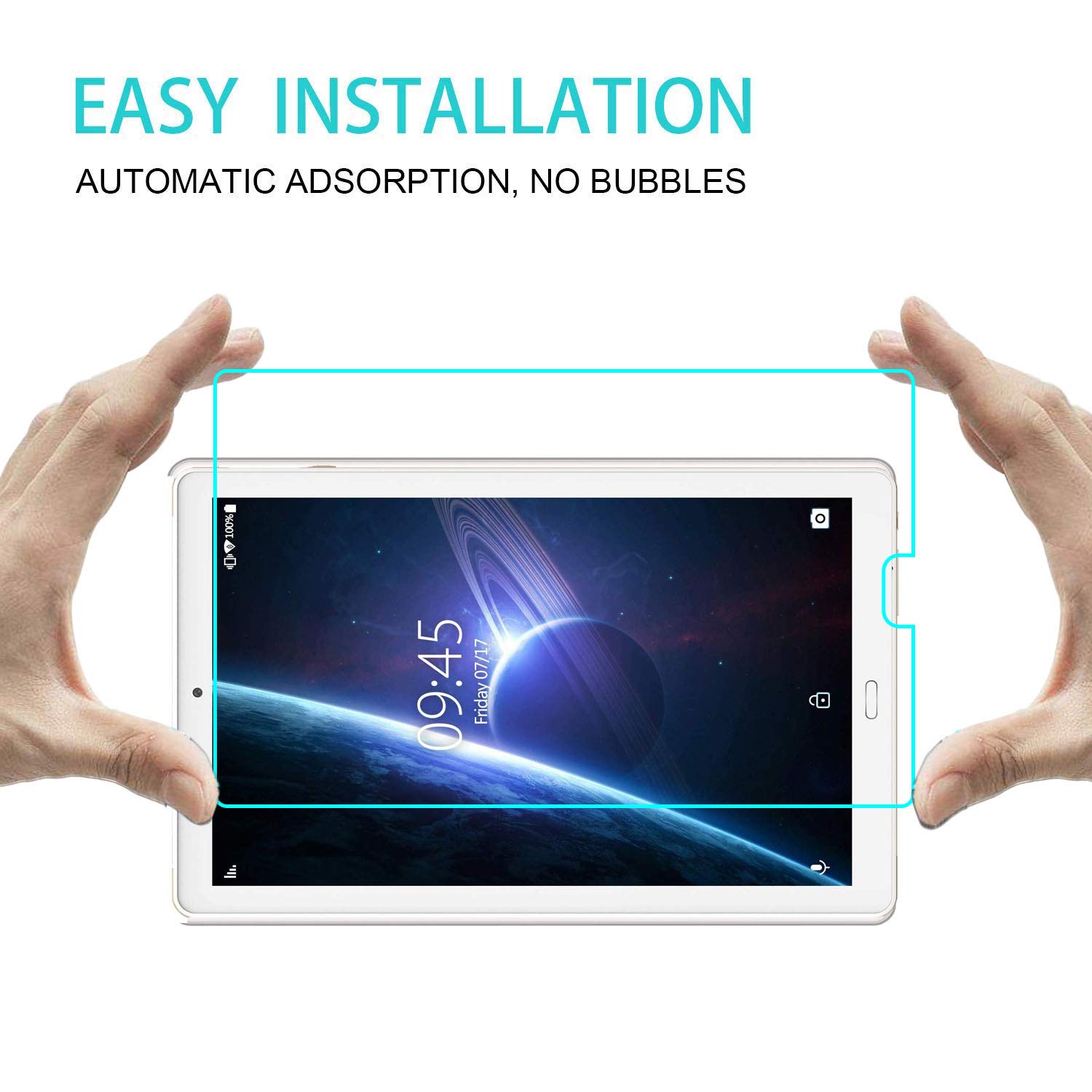 Per YESTEL T5 Screen Protector HD Clear pellicola protettiva in vetro temperato per YESTEL T5 installazione facile da 10.1 pollici