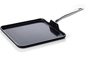 Chatham Black Prime Midnight Hard Anodized Healthy Ceramic Nonstick Green Pan Griddle