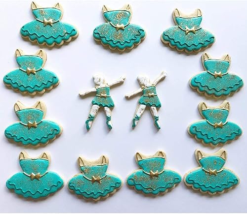 Miniatura 7 de Juego de 3 cortadores de galletas de ballet/danza fabricado en Estados Unidos por Ann Clark, tutú, zapato de ballet, bailarina
