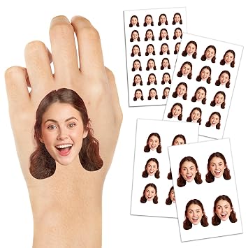 Custom Temporary Tattoos Personalized Face Tattoos with Name Party Favors for Wedding Birthday Christmas Pride Medical Alert