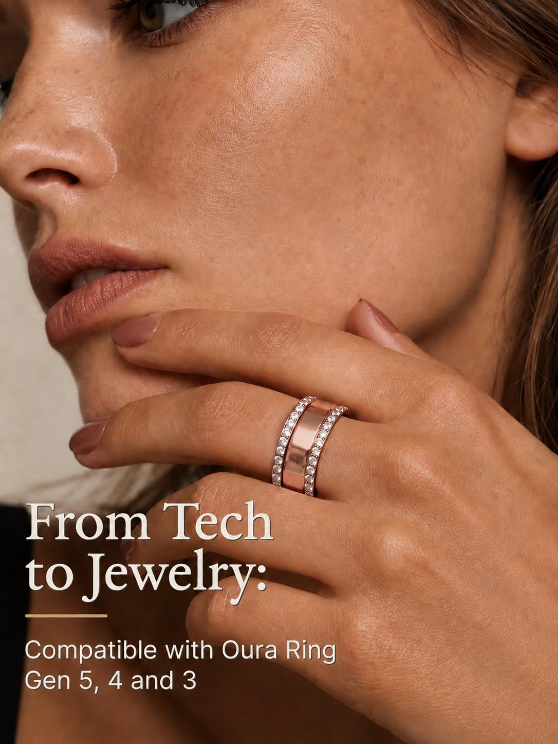 2Pcs 2MM All-Titanium Stacking Rings Compatible with Oura Ring Gen 5/4/3 image 2