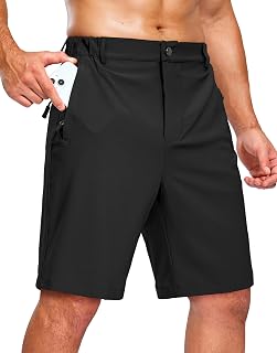 Men's Hiking Shorts 7"/9" Lightewight Casual Shorts for Men Quick Dry Stretch Golf Shorts with 3 Zipper Pockets