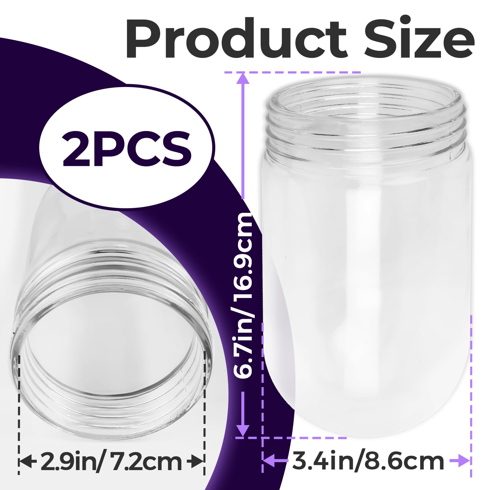 FryOilSaver L10-X007 Bulb Protector Globe - Shatter Resistant Clear Glass Cover For Refrigerator & Walk-in Lights - View #5