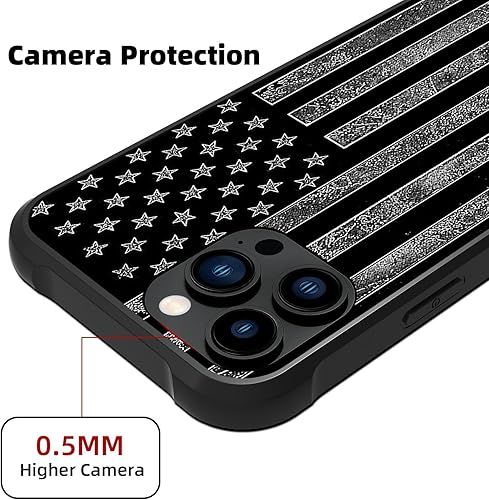 Miniatura 3 de DAHAOGUO Funda compatible con iPhone 11, diseño de bandera estadounidense gris oscuro, silicona suave TPU+PC, parte trasera antideslizante, esquinas