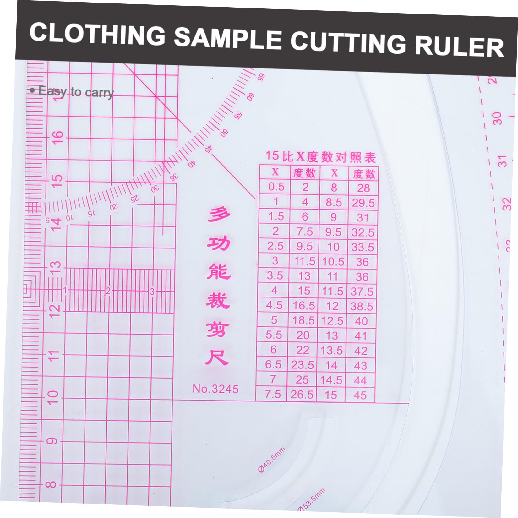 Abaodam Juego de 6 Reglas de Corte para Muestras de Ropa, Herramienta de Medición de Costura Multifuncional, Regla de Curva para Patronaje y Corte Textil, Resistente y Precisa para DIY