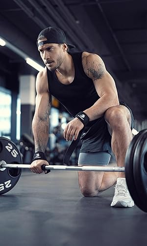 Miniatura 4 de Fitgriff Muñequeras de levantamiento para levantamiento de pesas, gimnasio, peso muerto, entrenamiento (hechas de algodón premium y acolchado) -