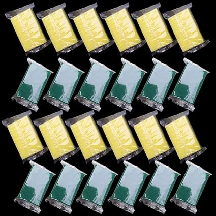 Sponge Individually Wrapped�?�Kitchen Dishwashing Sponge Scouring Pad Dishcloth Suitable for Travel Apartments Set of 24 PCS