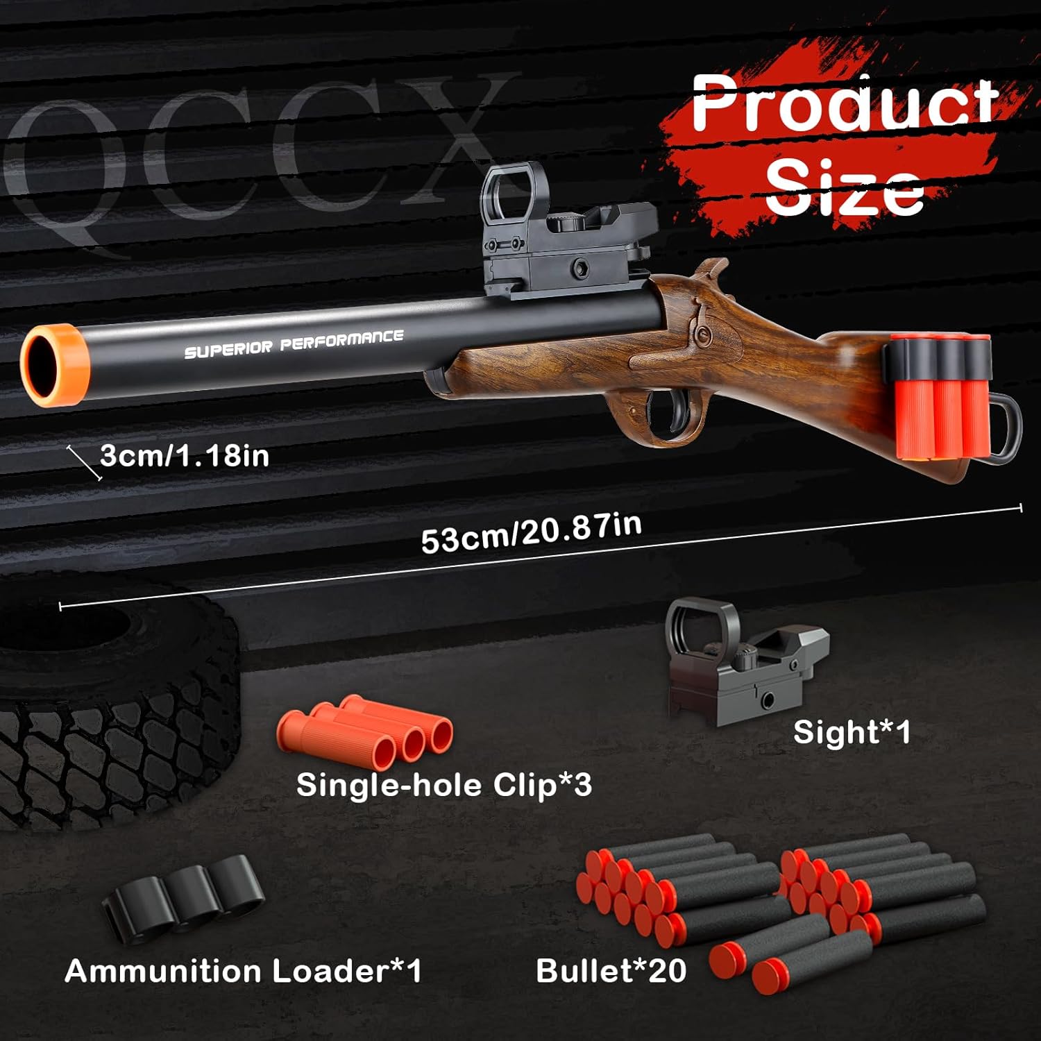 QCCX Toy Guns for Boys, Shotgun Foam Blaster Toys with Soft Dart, Educational Shooting Game - Kids Outdoor Toys for Ages 14+