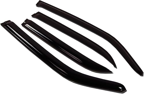 Miniatura 1 de TuningPros WV-813 - Juego de 4 piezas de deflector de visera para ventana, color humo oscuro