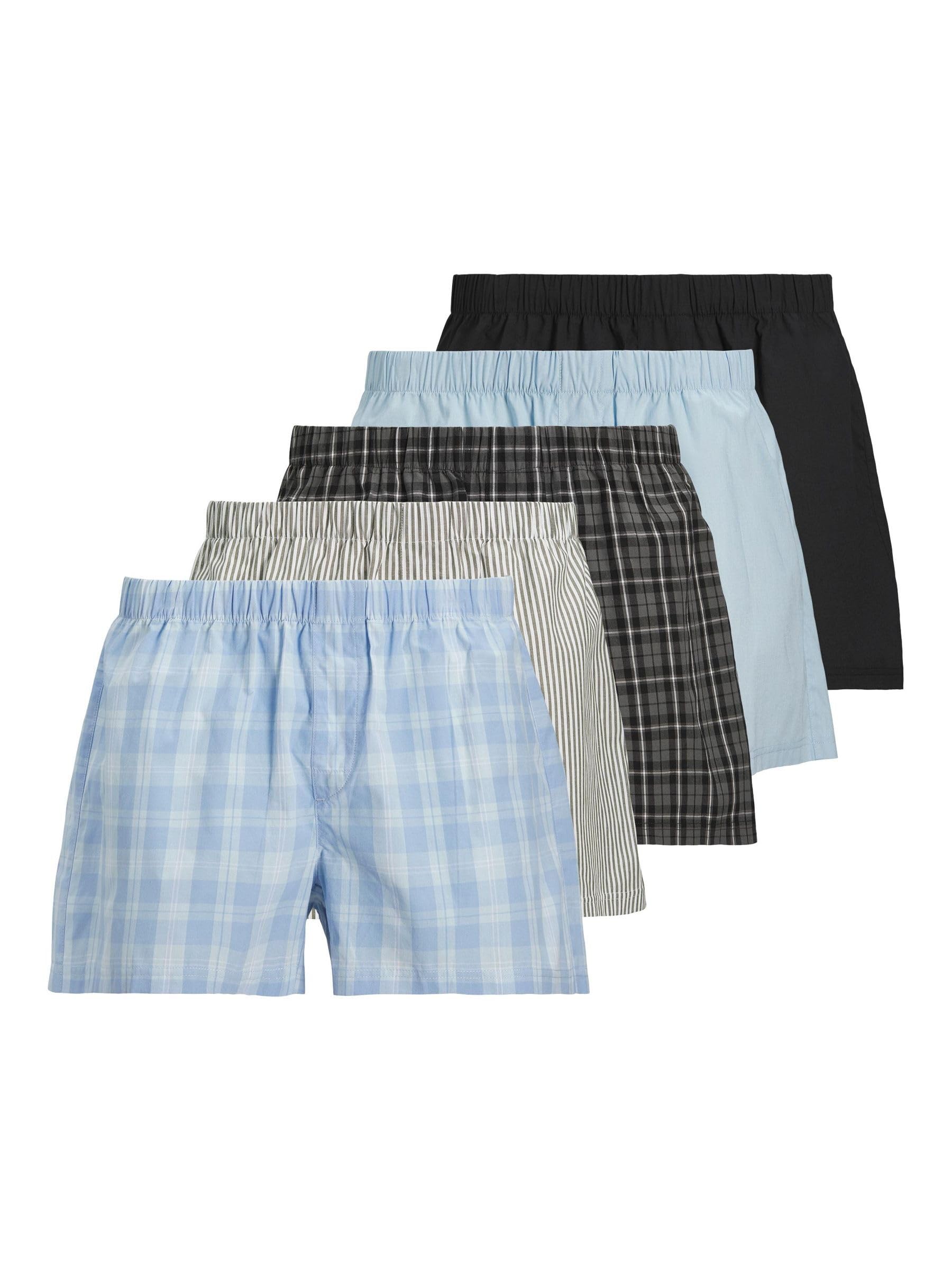 JACK & JONES Mens pack Milano Woven Boxers Poppy Seed M