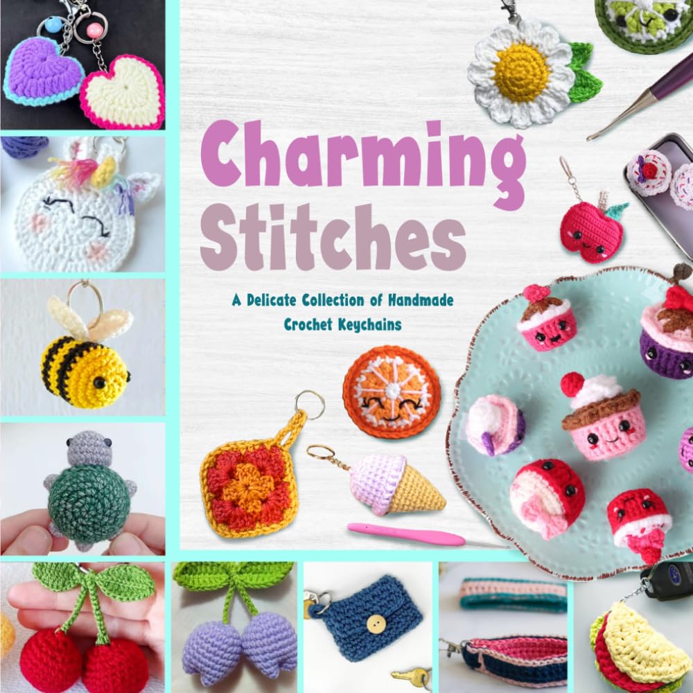 Charming Stitches: A Delicate Collection of Handmade Crochet Keychains