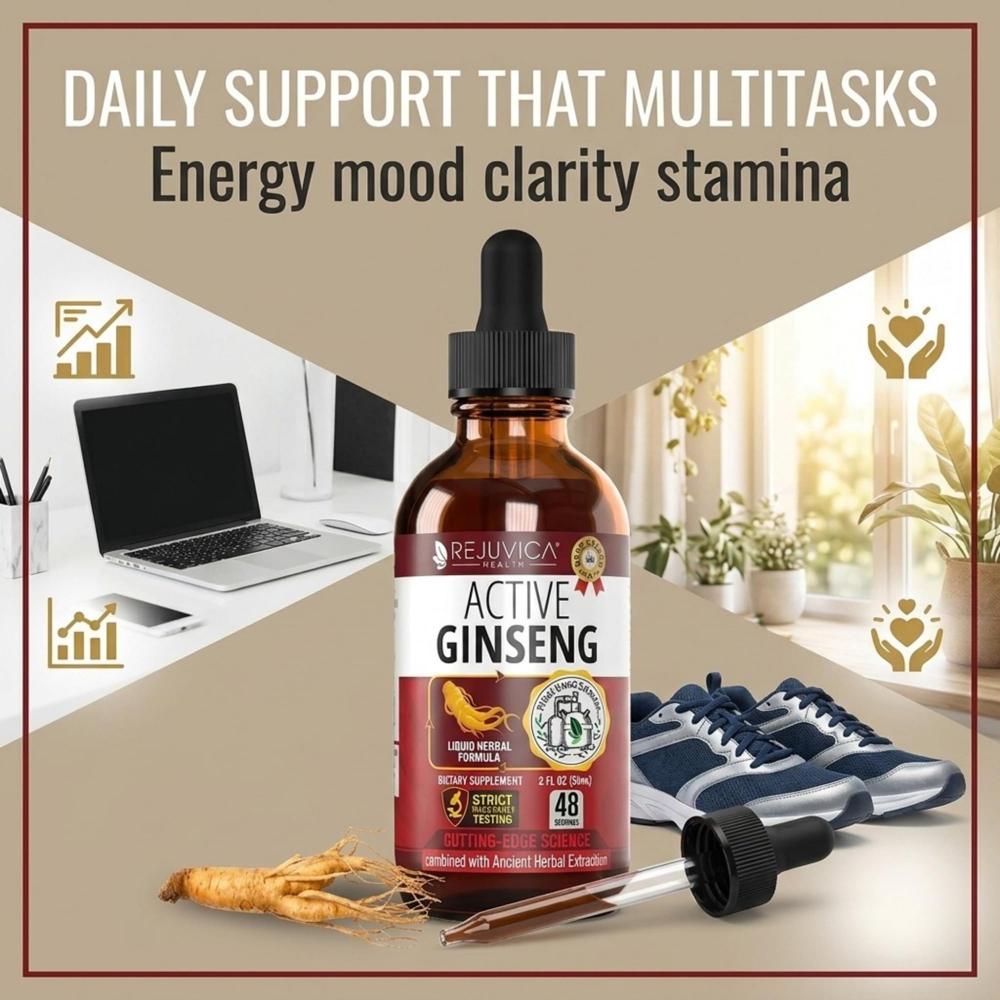 Active Ginseng - Korean Red Panax Ginseng - Natural Ginsenosides & GMO-Free — Amazon image 4
