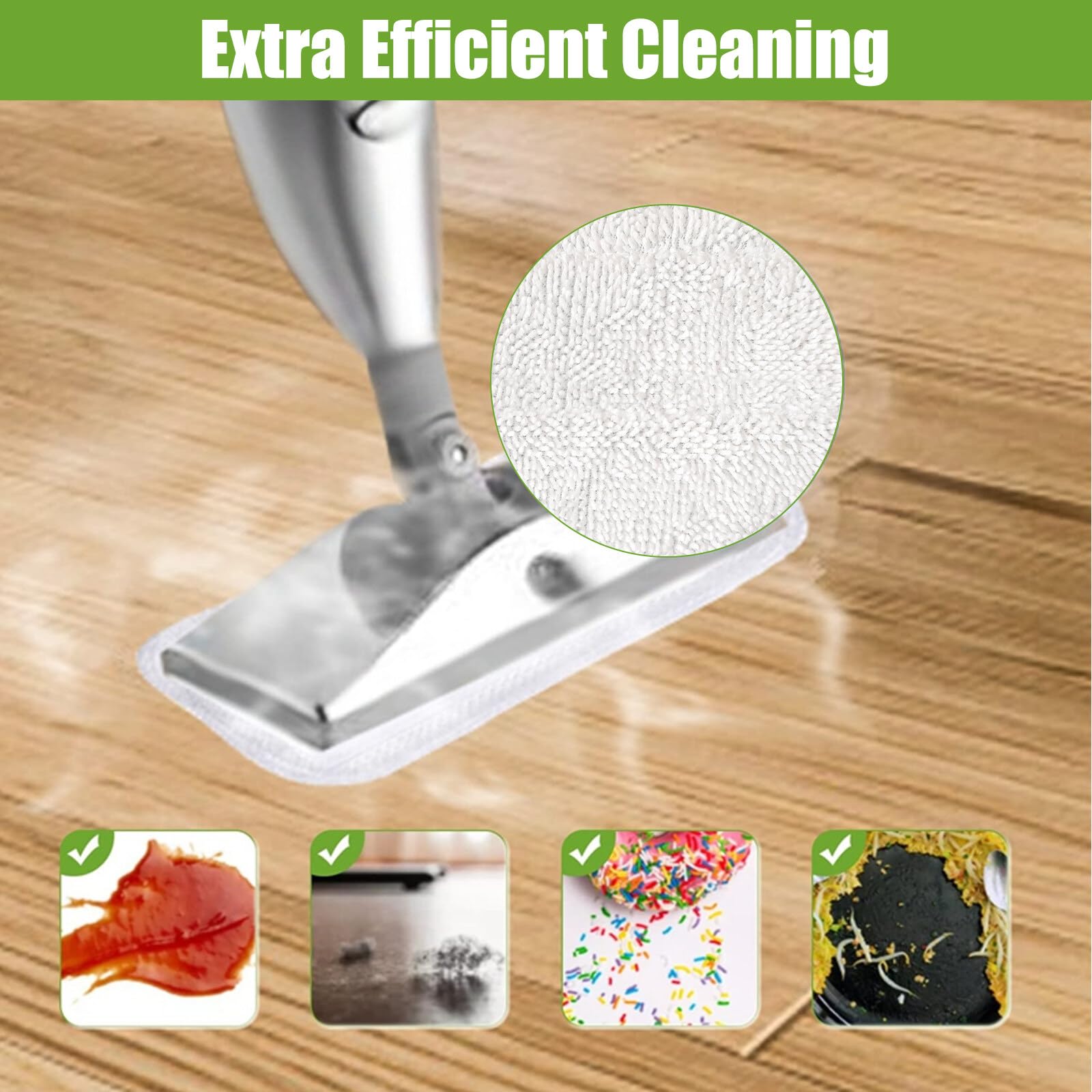 6 panni di ricambio per pulitore a vapore Vileda XXL, panni in microfibra Vileda Steam PLUS XXL, panni in microfibra Vileda Steam PLUS XXL per pulizia a vapore (3 grigio + 3 bianco)
