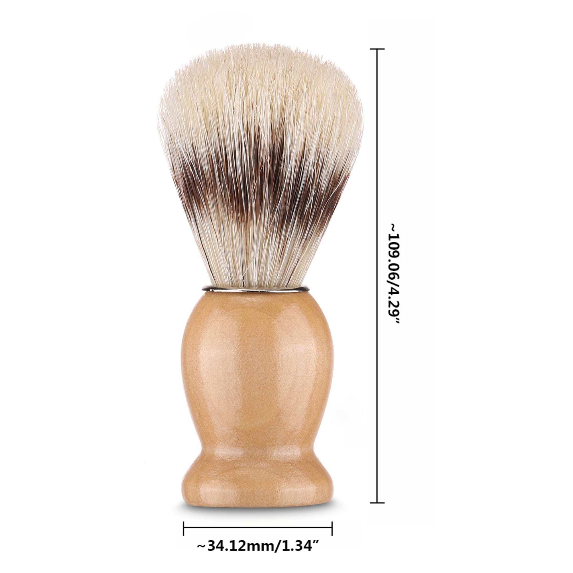 Set di pennelli da barba da uomo, 4 in 1, include sapone da barba da 100 g, pennello da barba in tasso e supporto da barba in acciaio inox e ciotola da barba per marito, papà, compleanno