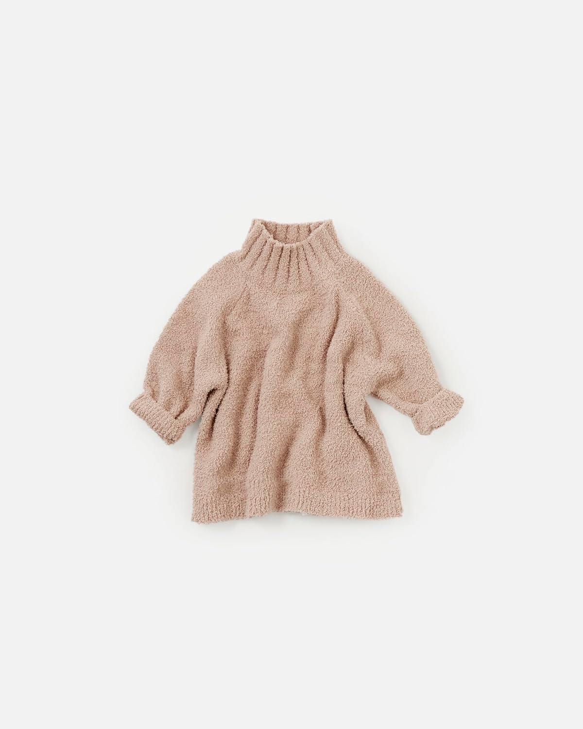 7 A.M. 7AM Boxy Mock Neck Sweater Fuzzy