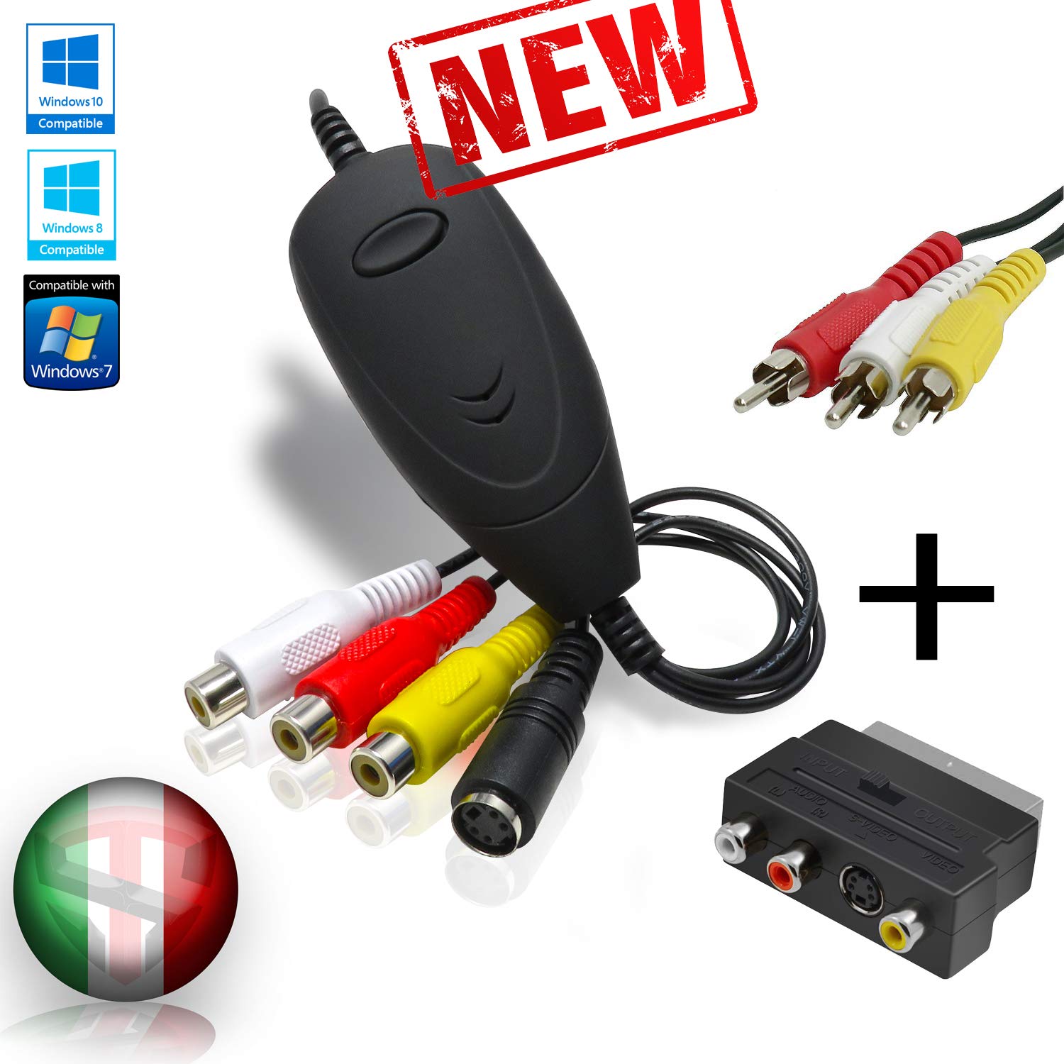 Buy TechSide Full Digital Analogue Vhs Converter (t Adapter + RCA