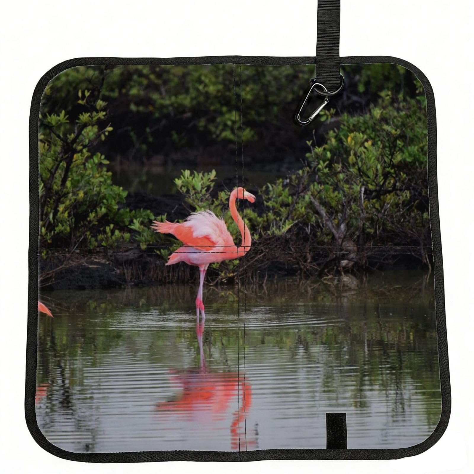 ERCgad Two Flamingos Print Foldable Seat Cushion Portable Chair Pad Lightweight Travel Outdoor Office Home