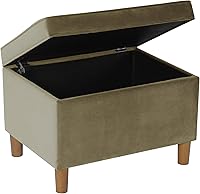 Vista 86 de HomePop Decoración para el hogar K7646-A877 Otomana tapizada moderna rectangular de almacenamiento Otomana con tapa con bisagras