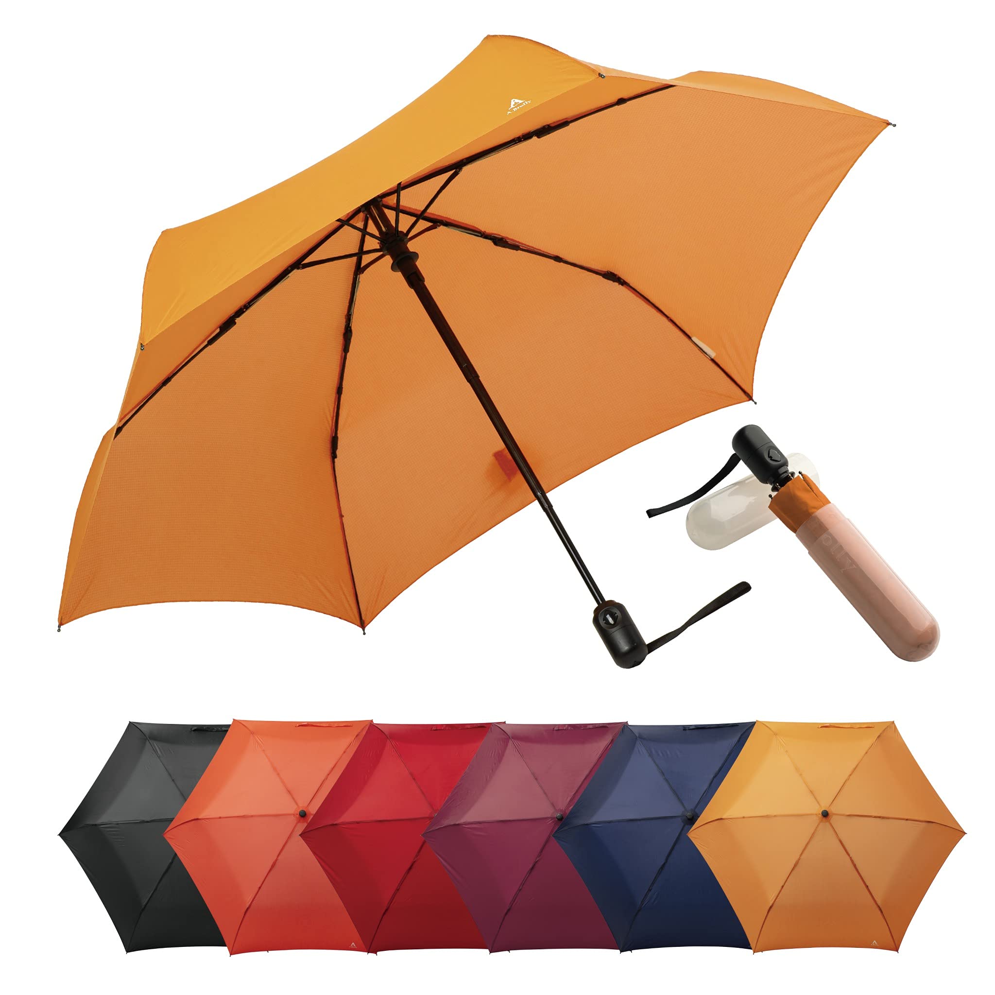 A.BrollyA.Brolly Mini Umbrella With UV Protection - One Click Automatic Open Close, World's Lightest Automatic Umbrella Only 8 oz