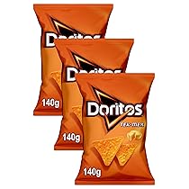 Doritos Tex Mex, Snack di Mais al Gusto Formaggio, 140g (Confezione da 3)