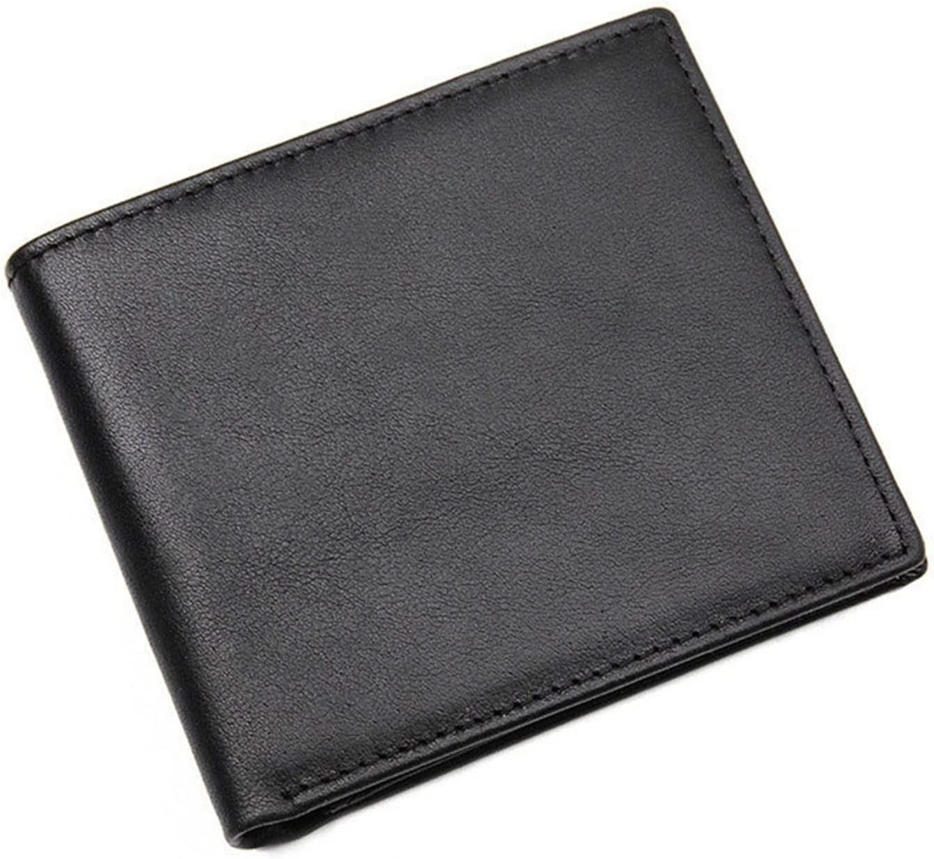 Portafoglio Uomo con Protezione RFID, RFID in pelle Crazy Horse di blocco Bifold Breve Sottile cucita Dettagli Portafoglio 6 Supporto Carte tasca della moneta borsa con portadocumenti Regalo Portamone