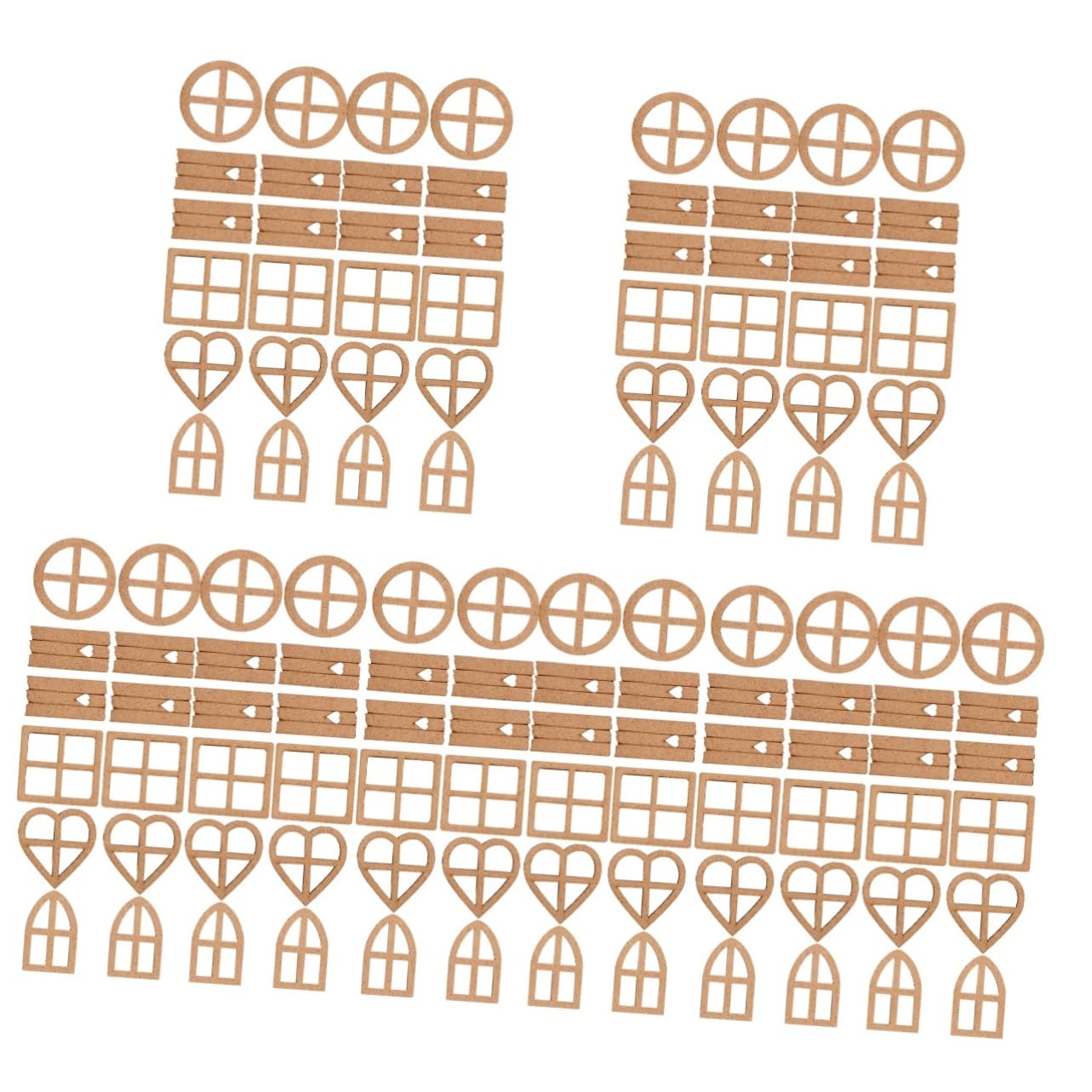 LALAFINA 120stücke Holzscheiben Unvollendete Holzstücke Bastelmaterial Naturholz Dekoration Für Kreative Projekte Und Feste Geeignet Für Valentinstag Hochzeiten Und Mehr