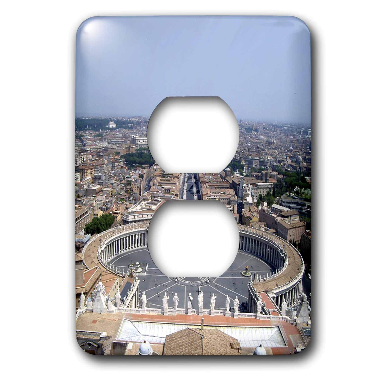 The Vatican Square Cache-prise 2 prises 3dRose lsp_1308_6 pour decoration murale