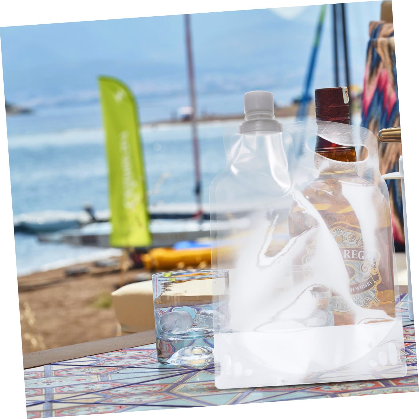 BESTonZON 9 Stück Multifunktionale Wasserflaschenkrüge Tragbar Faltbar Zum Laufen Faltbarer Wasserbehälter Für Draußen Zusammenklappbare Wasserflasche Wasserbeutel Zusammenklappbare