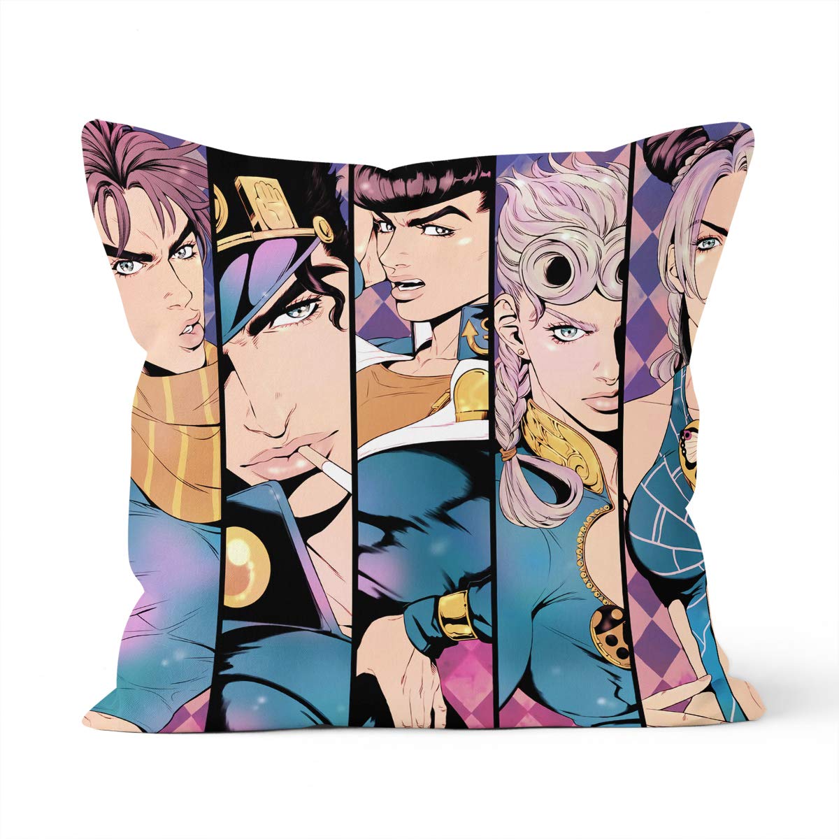 Federa comoda per la pelle a tema Jojo Adventures, adatta per la federa dell'auto della camera da letto di casa taglia 40x40cm