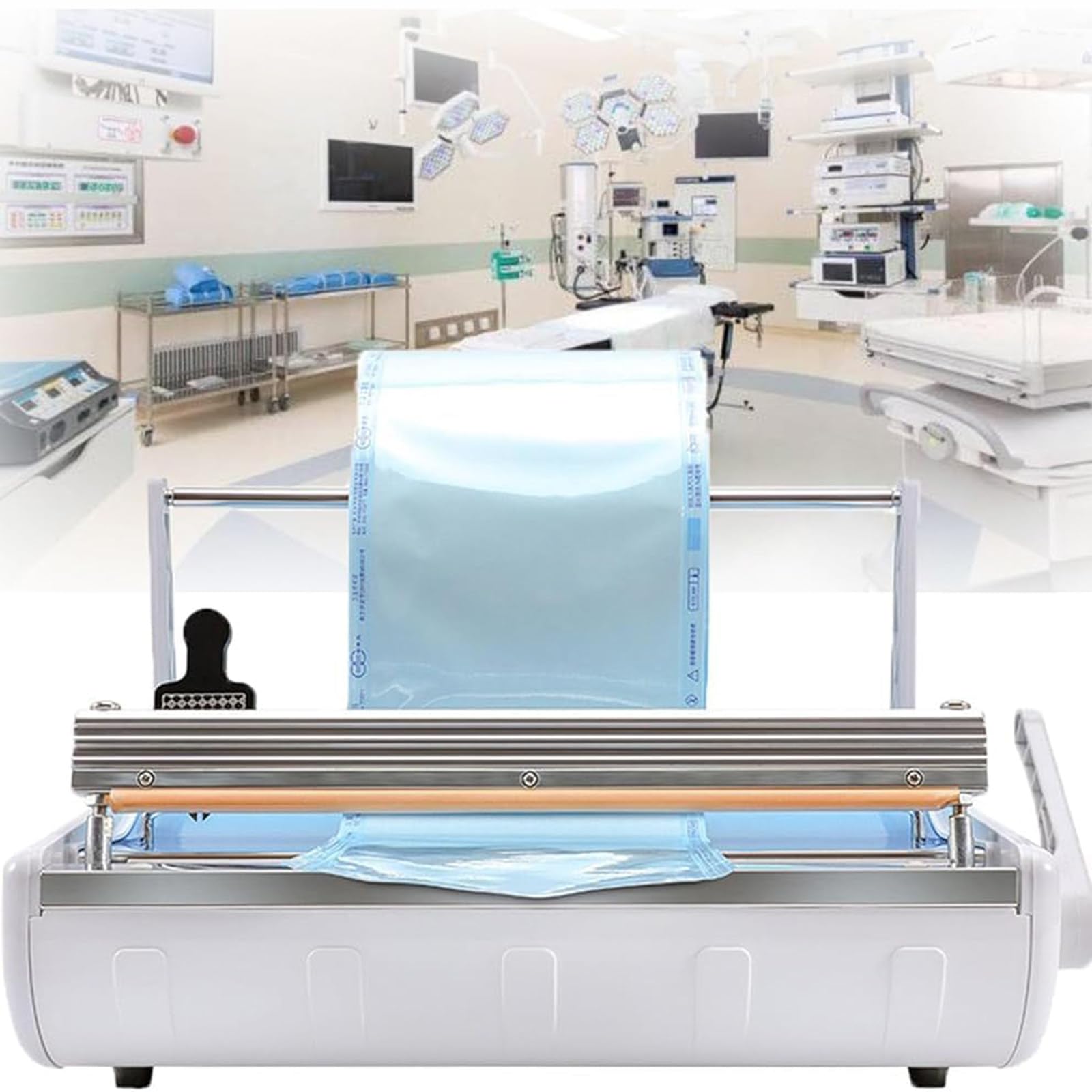 JozyJul Medical Packing Sealing Machine,500W Professional Automatic Sterilization Disinfection Bag Sealing Machine,Dental Sealing Machine for Sterilization Roll