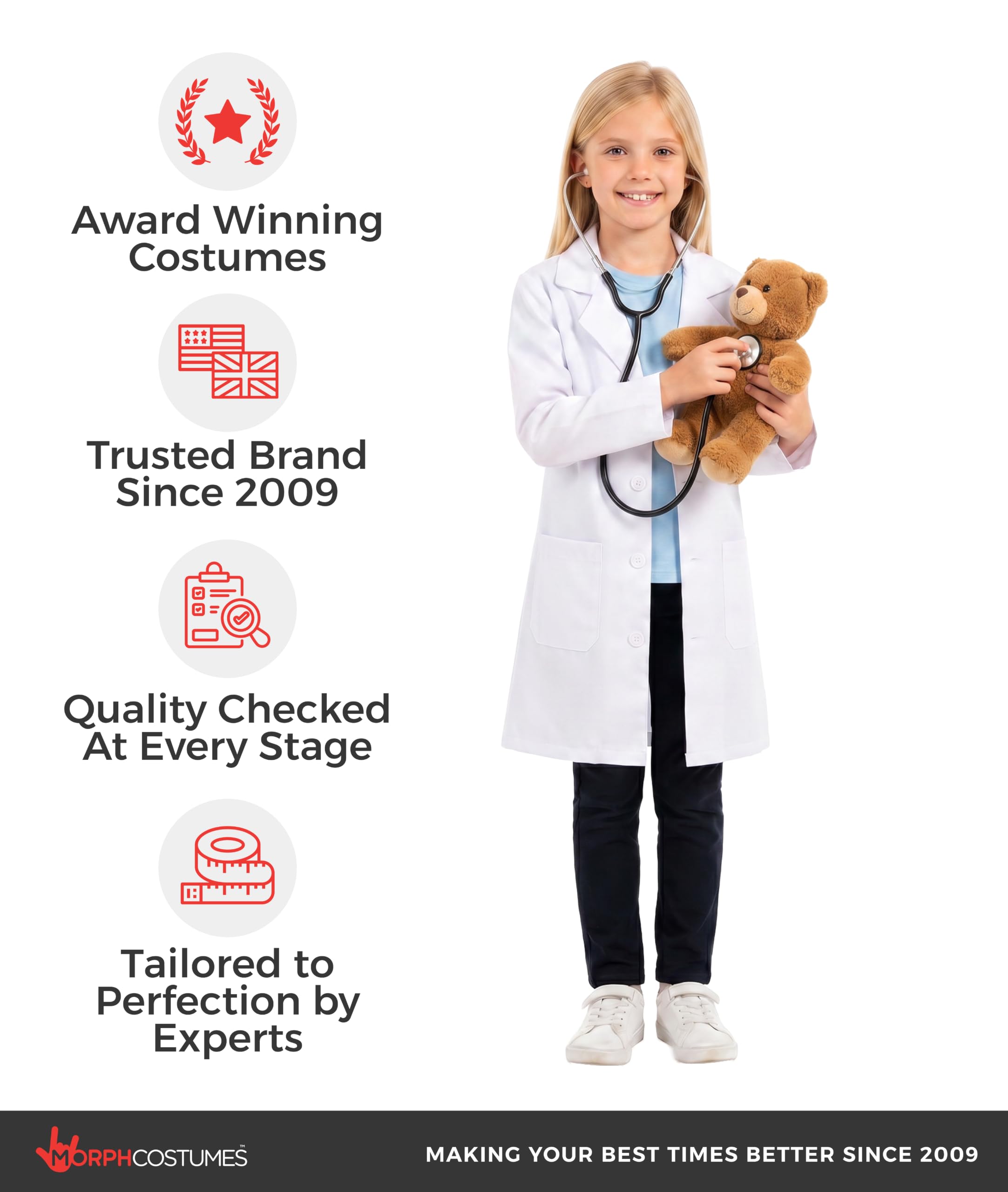 Fun Shack Costume da Dottore Bambini, Costume Medico Halloween Bambini