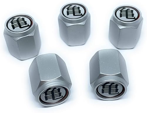 DBZ Letter Silver Caps DBZ - Tapas de vástago de válvula de neumático (paquete de 5) | A prueba de polvo, con sello de goma O | Protección de aire a