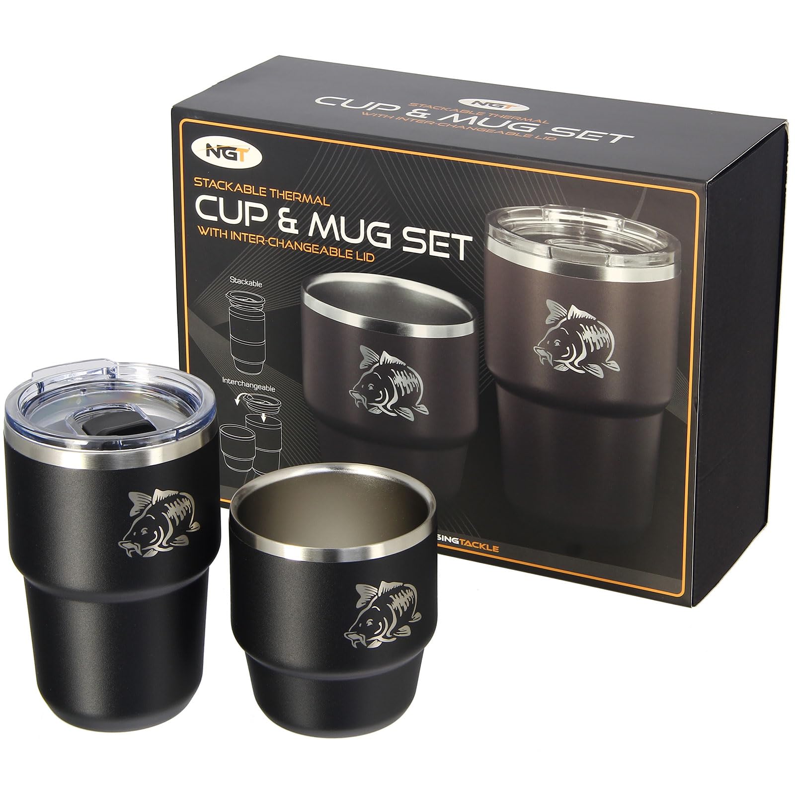 Tasse de voyage double paroi NGT en acier inoxydable isotherme camping et pêche 180ml 240ml