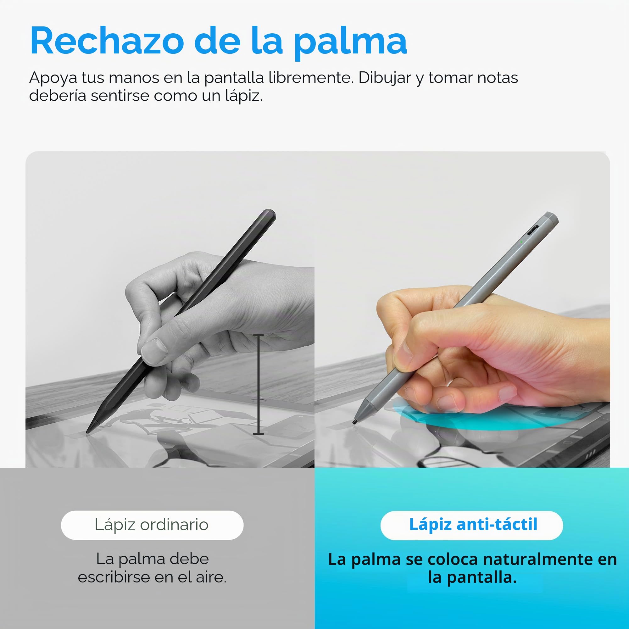 USI 2.0 Lápiz Táctil con 4096 Niveles de presión Stylus Pen para Amazon Fire MAX 11 / Fire HD 10 / Google Pixel Tablet/HP/ASUS/Acer/Lenovo Algún Modelo de Chromebook.